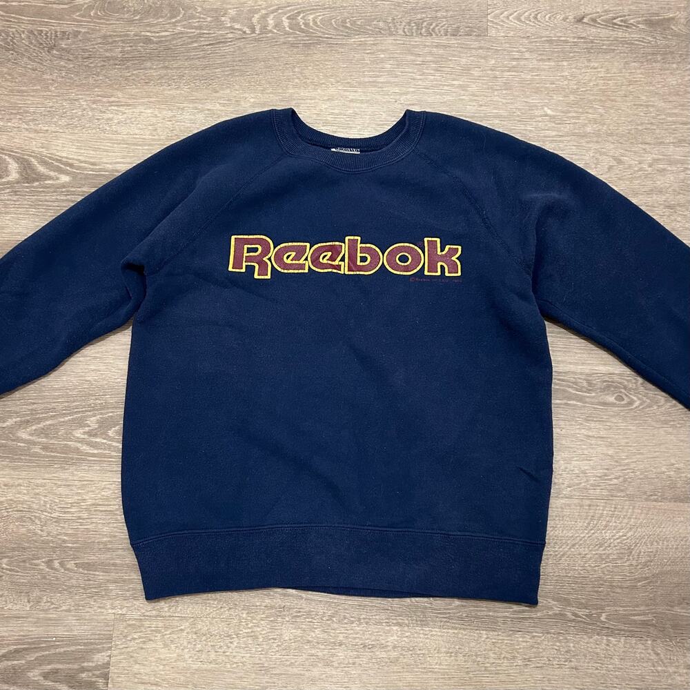 Reebok Vintage‎ Sweatshirt 1980s Logo Crewneck USA Made Large Unisex